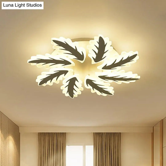 Windmill Acrylic Ceiling Light With 6/8/12 Brights In Warm White And Natural For Cozy Living Spaces