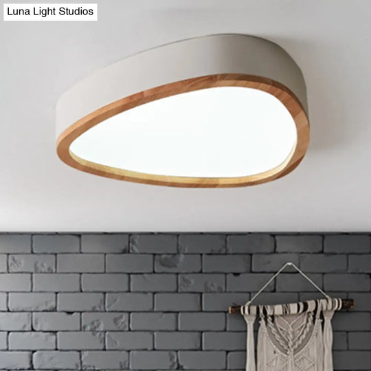 Wooden Teardrop Led Ceiling Light For Boys’ Bedroom