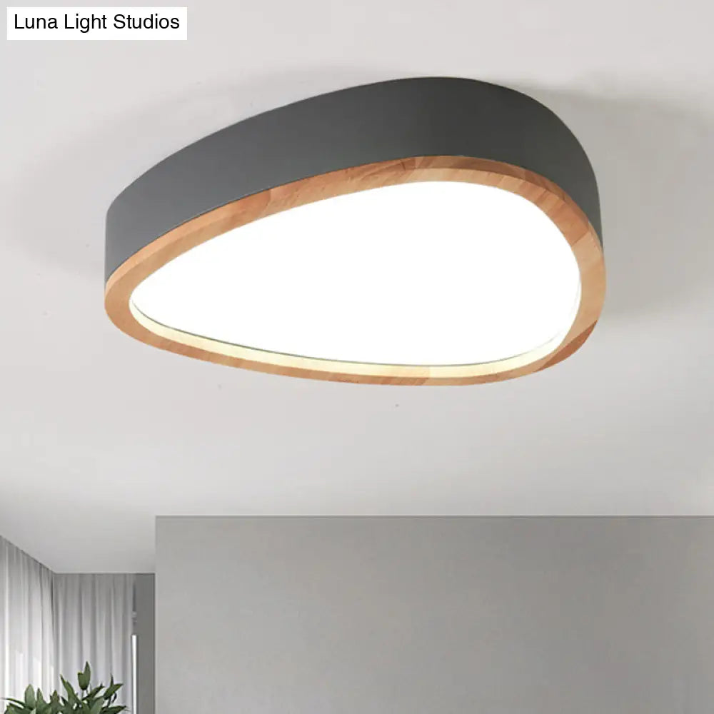 Wooden Teardrop Led Ceiling Light For Boys’ Bedroom