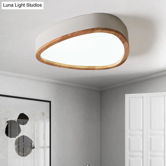 Wooden Teardrop Led Ceiling Light For Boys Bedroom