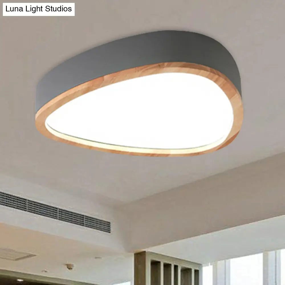 Wooden Teardrop Led Ceiling Light For Boys’ Bedroom