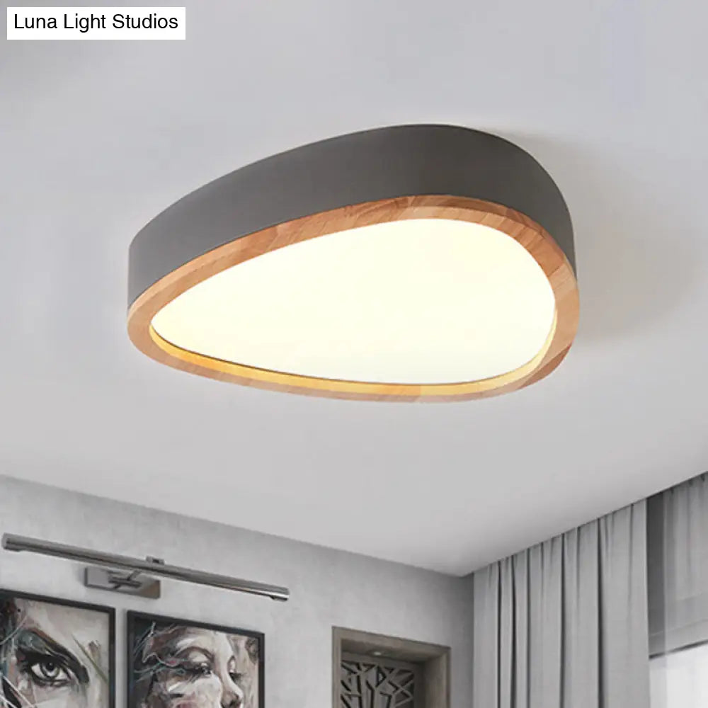 Wooden Teardrop Led Ceiling Light For Boys Bedroom