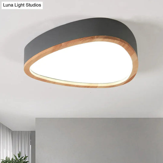 Wooden Teardrop Led Ceiling Light For Boys Bedroom