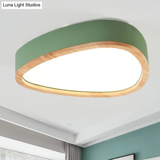 Wooden Teardrop Led Ceiling Light For Boys Bedroom