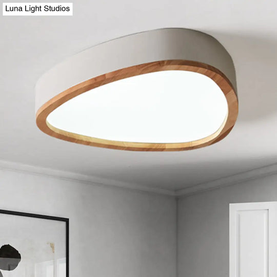 Wooden Teardrop Led Ceiling Light For Boys Bedroom