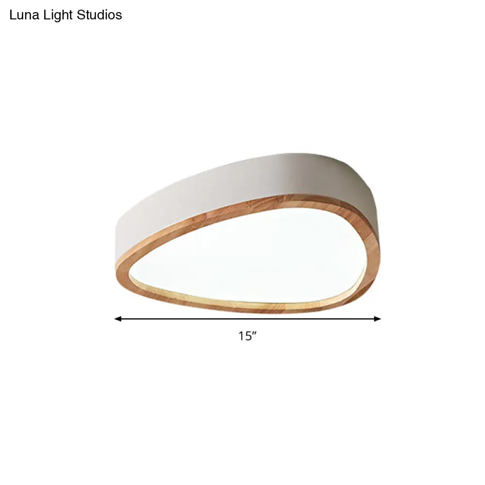 Wooden Teardrop Led Ceiling Light For Boys’ Bedroom