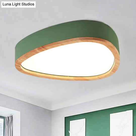 Wooden Teardrop Led Ceiling Light For Boys’ Bedroom