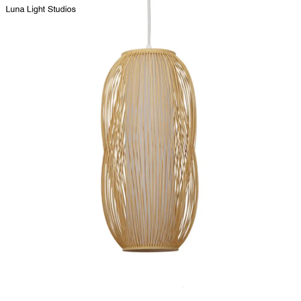 Woven Bamboo Pendant Light For Modern Living Room