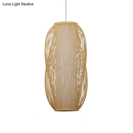 Woven Bamboo Pendant Light For Modern Living Room