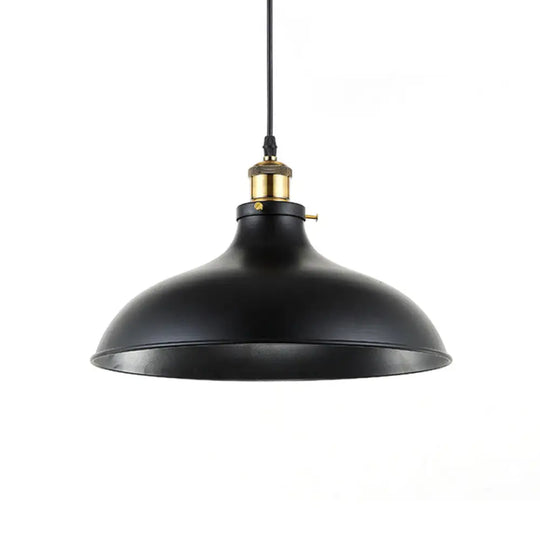 Wrought Iron Dome Industrial Ceiling Fixture Pendant Lighting - 12’/14’ Diameter 1 Light
