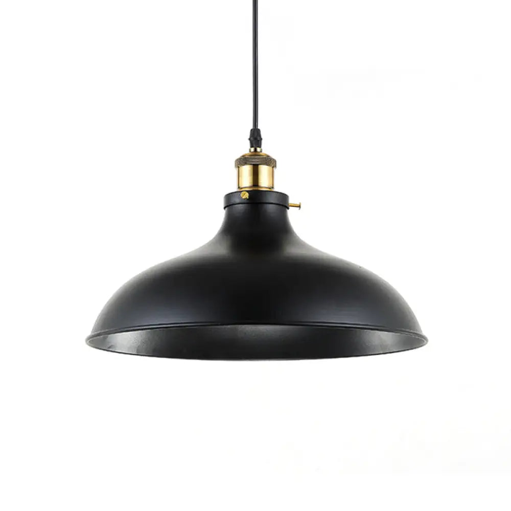 Wrought Iron Dome Industrial Ceiling Fixture Pendant Lighting - 12’/14’ Diameter 1 Light