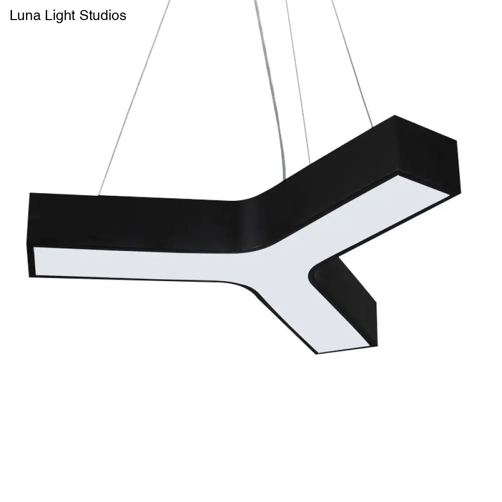 Y-Shape Led Pendant Lamp With Sleek Acrylic Shade - Minimalistic Lighting Fixture