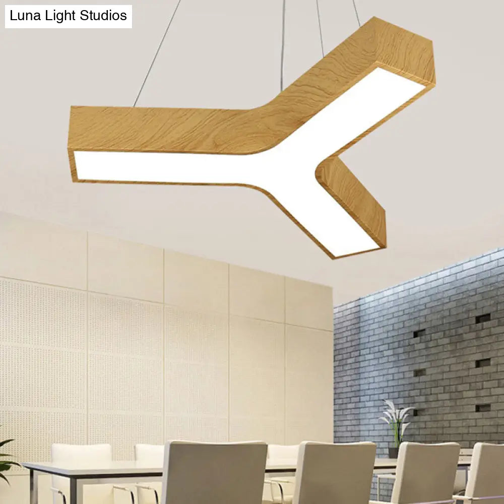 Y-Shape Led Pendant Lamp With Sleek Acrylic Shade - Minimalistic Lighting Fixture