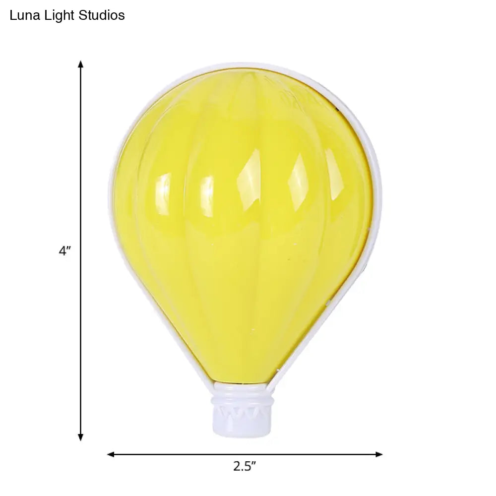 Yellow Led Night Lamp Cartoon Plastic Wall Lighting For Bedside