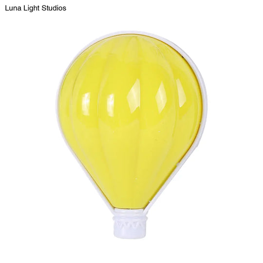 Yellow Led Night Lamp Cartoon Plastic Wall Lighting For Bedside