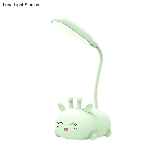 Zoey - Sika Cartoon Deer Desk Lamp Plastic Kid Room Led Night Light With Flexible Arm In