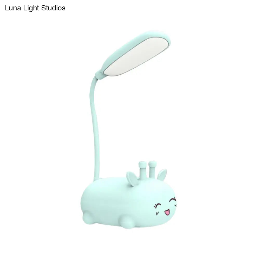 Zoey - Sika Cartoon Deer Desk Lamp Plastic Kid Room Led Night Light With Flexible Arm In