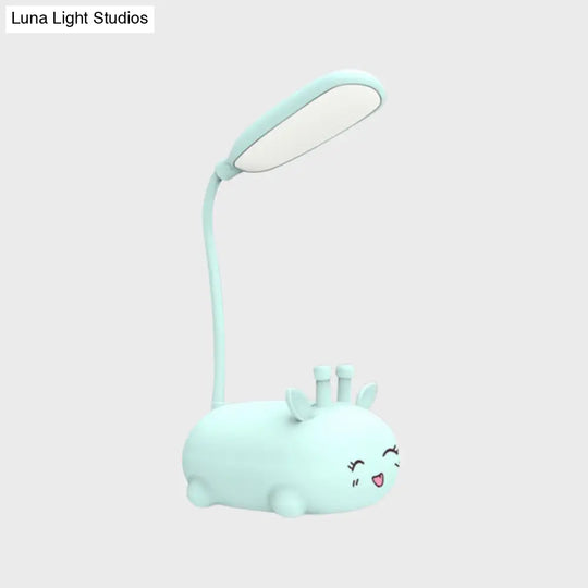 Zoey - Sika Cartoon Deer Desk Lamp Plastic Kid Room Led Night Light With Flexible Arm In